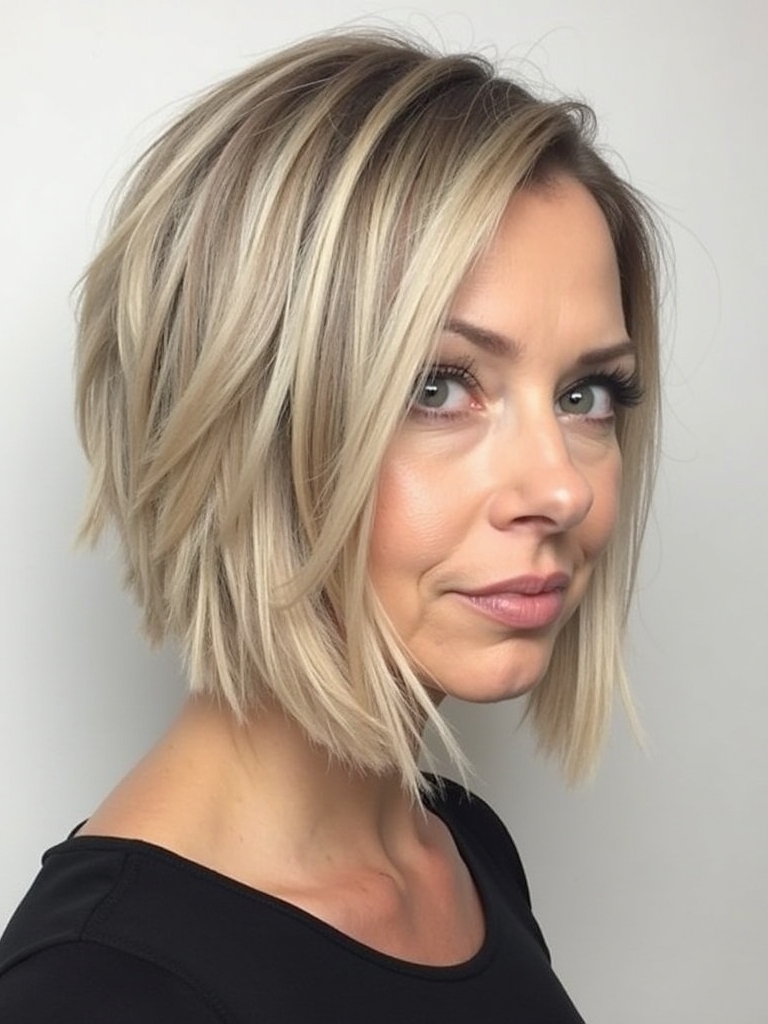 Hairstyles For Thin Fine Hair Over 60: Short Shag