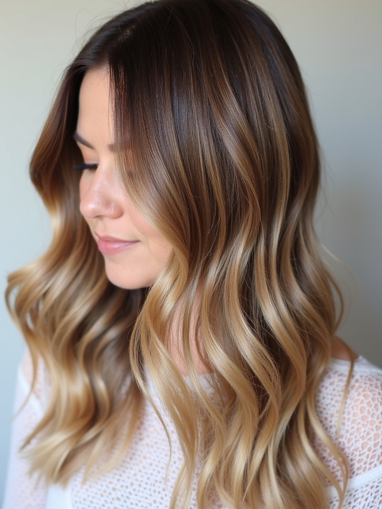 Honey Brown Balayage: Bronzed Caramel