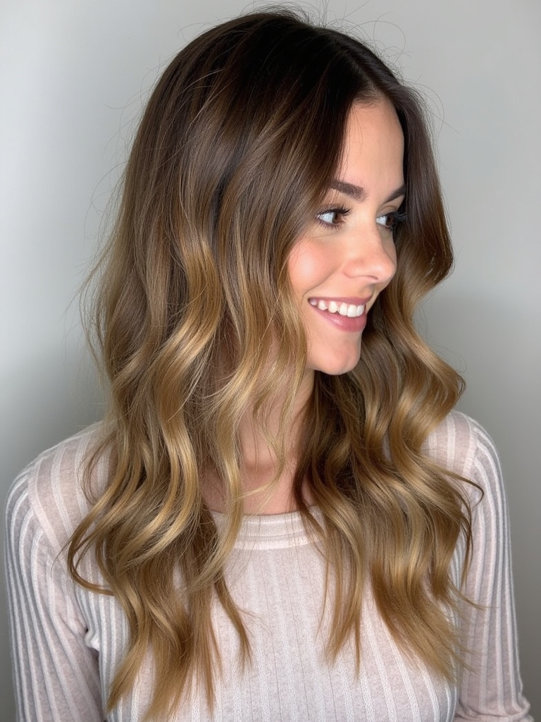 Honey Brown Balayage: Golden Honeycomb