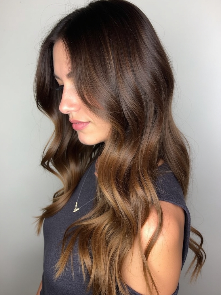 Chestnut Cream Caramel Balayage