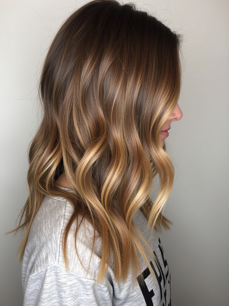 Honey Brown Balayage: Walnut Wonder