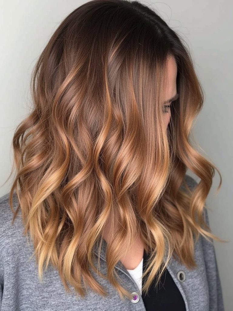 Honey Brown Balayage: Honeycomb Highlights