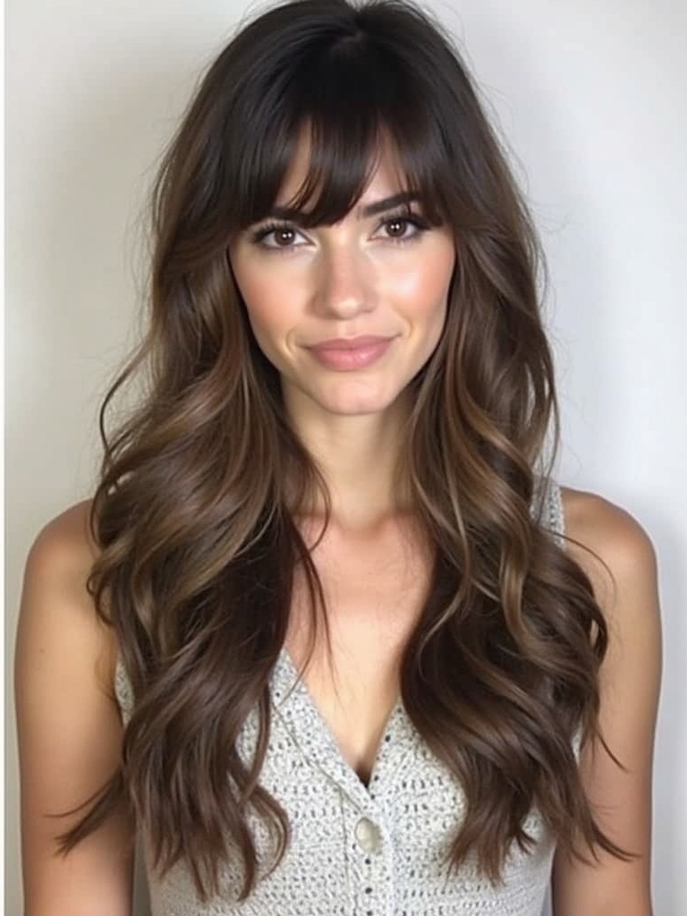 Long Haircut Ideas: Sleek and Straight with a Center Part