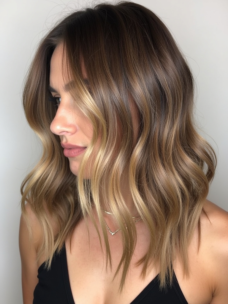 Honey Brown Balayage: Autumn Spice