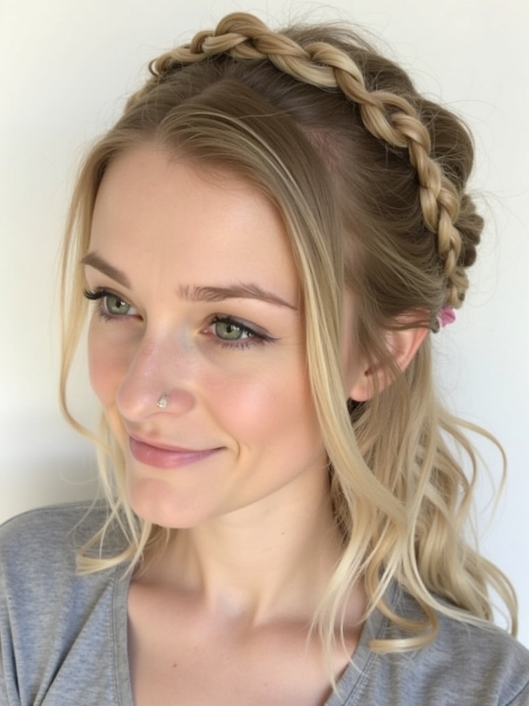 Easy Hairstyles For School: Half-Up Top Knot