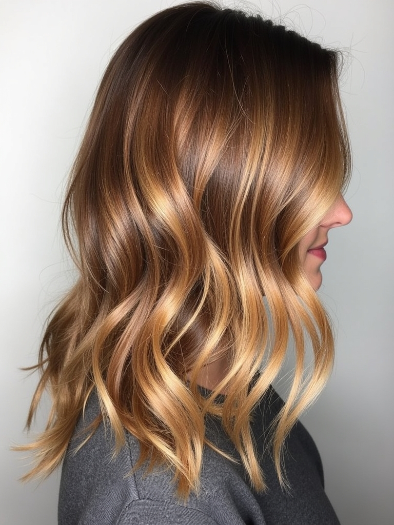 Honey Brown Balayage: Warm Embrace